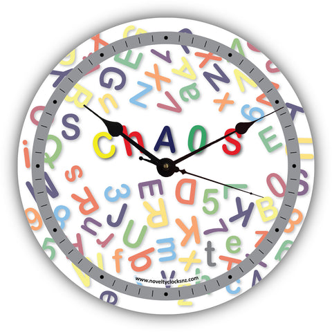 Chaos Humour Novelty Gift Clock