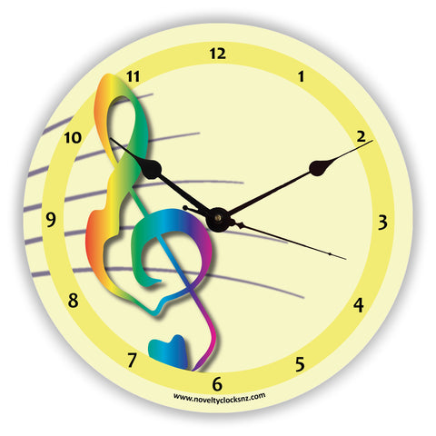 Treble Clef General Novelty Gift Clock